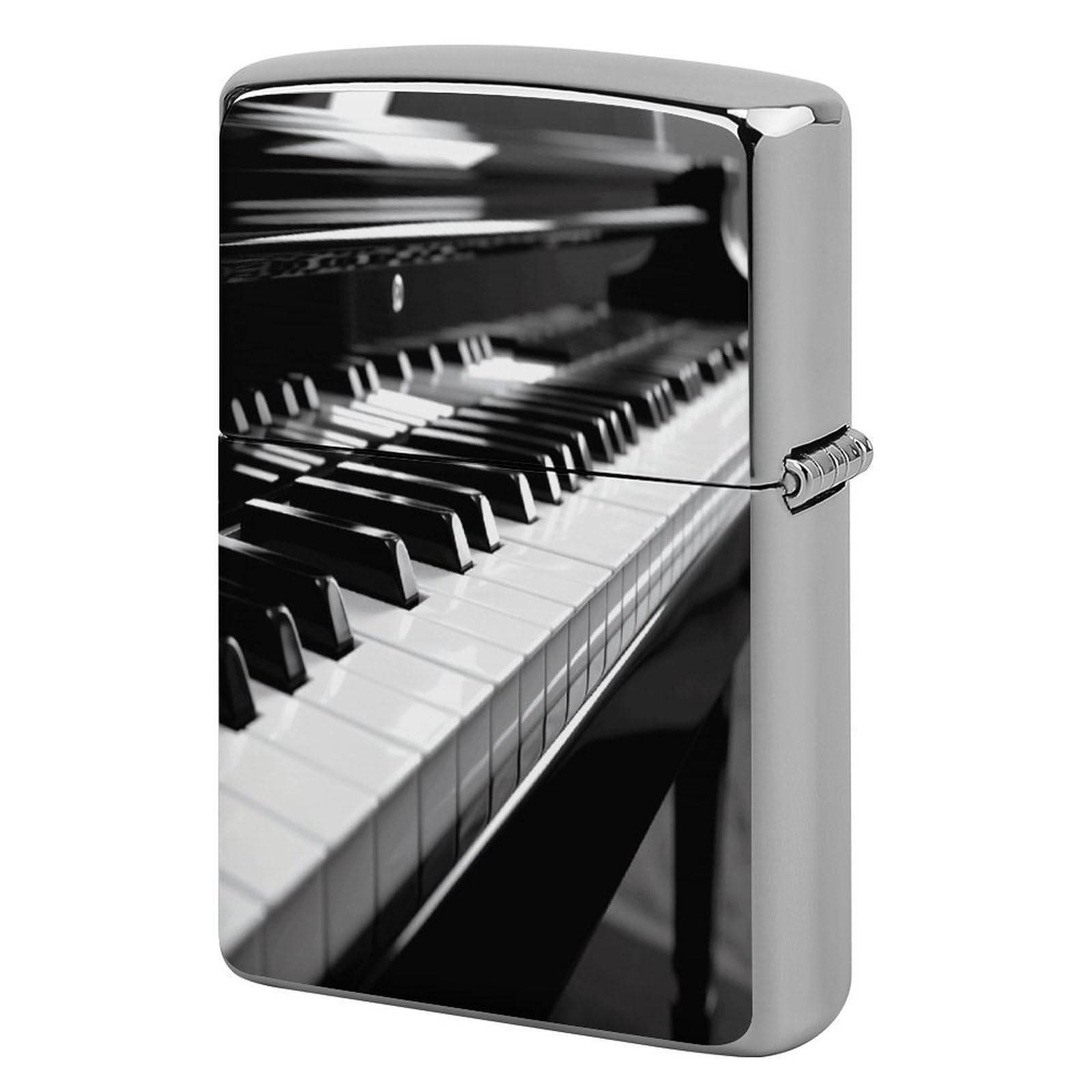 Fodpand Style Black White Piano Keyboard Metal Lighter Case Cover Lighter Sleeve