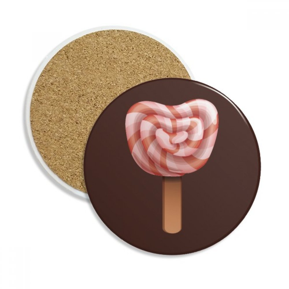 Coaster en céramique absorbant pour verre et tasse dessous de table rouge bonbons