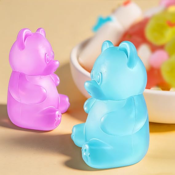 2 Pcs Gummy Bear Fidget Squeeze, Stress Ball Relief, Filled Squishies Stress Relief Birthday Gifts Party Favors, Classroom Prizes