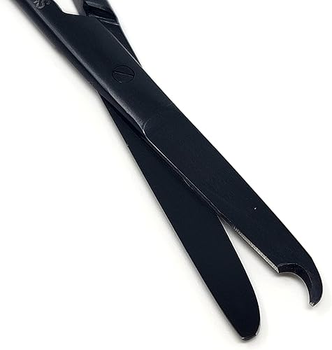 Miniatura 5 de Tijeras de puntada de sutura de 4.5 pulgadas con gancho delicado de media luna, perfectas para eliminación de sutura, primeros auxilios,