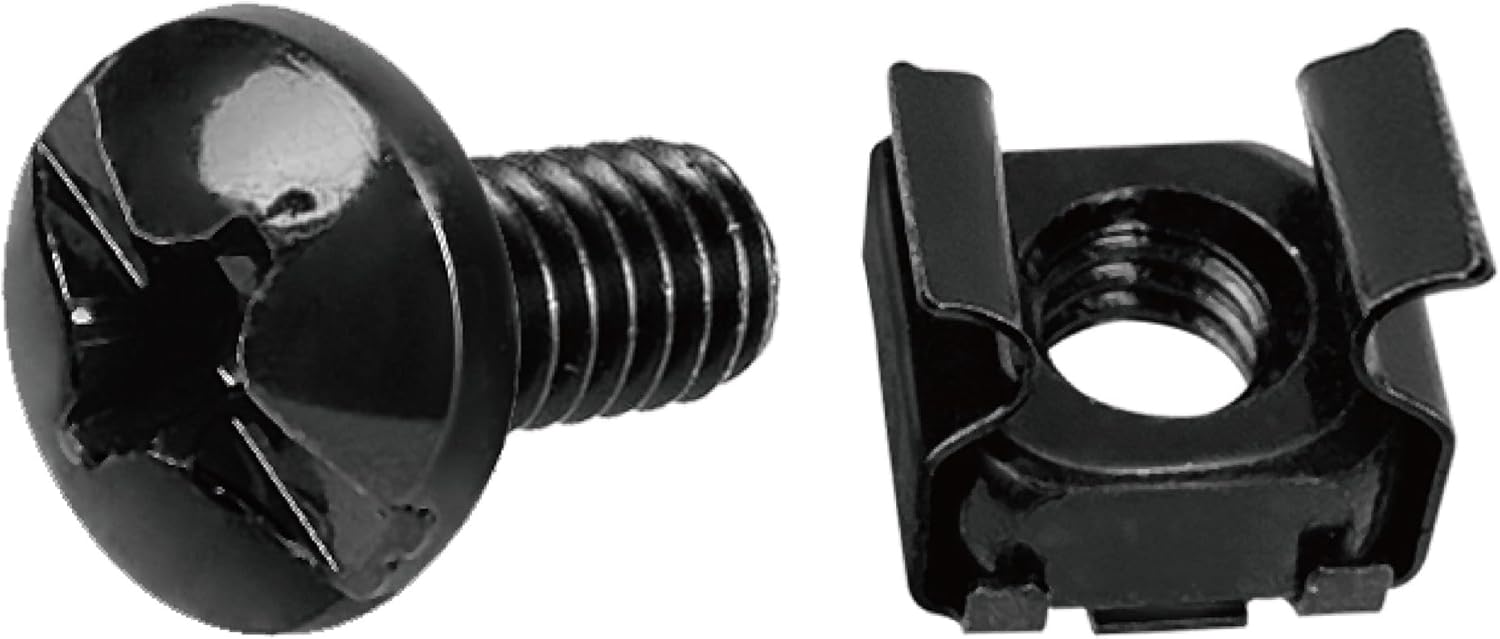 Amazon.com: Tecmojo Rack Mount Screws 25 Pack - M6 Cage Nuts and M6 ...