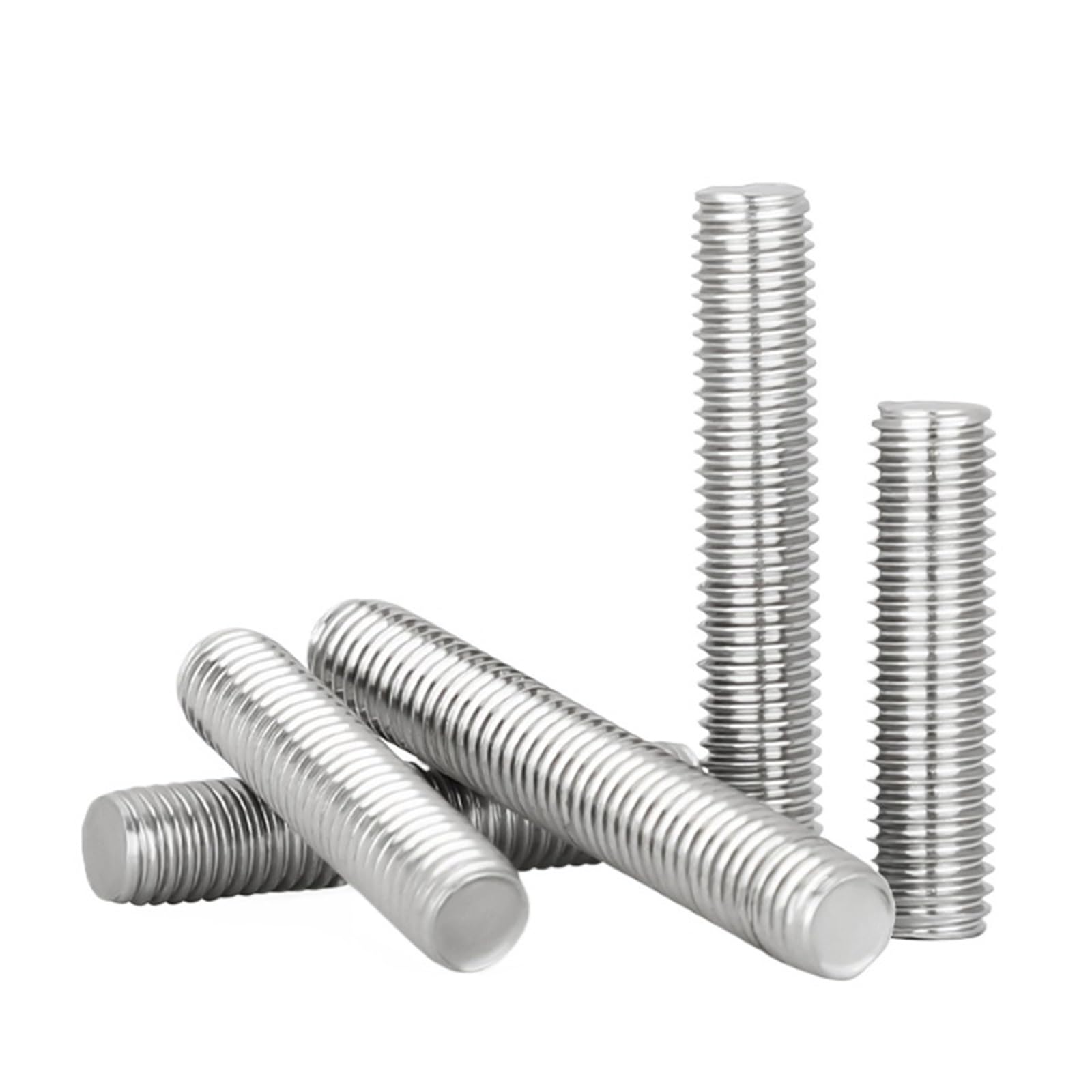 Varilla DIN976 M6 M8, barra de rosca completa, sujetadores acero inoxidable 304, plateado, L = 100-200mm, 130mm, 140mm, 150mm(400mm,M2.5(10pcs))