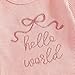 Lehoso Newborn Baby Girl Clothes Long Sleeve Crew Neck Letter Embroidery One Piece Romper Jumpsuit Infant Fall Winter Outfit (Dusty Pink, 6-12 Months)