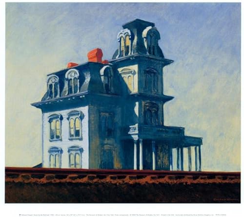 Casa junto al ferrocarril, 1925 impresión artística de Edward Hopper 14 x 11 pulgadas
