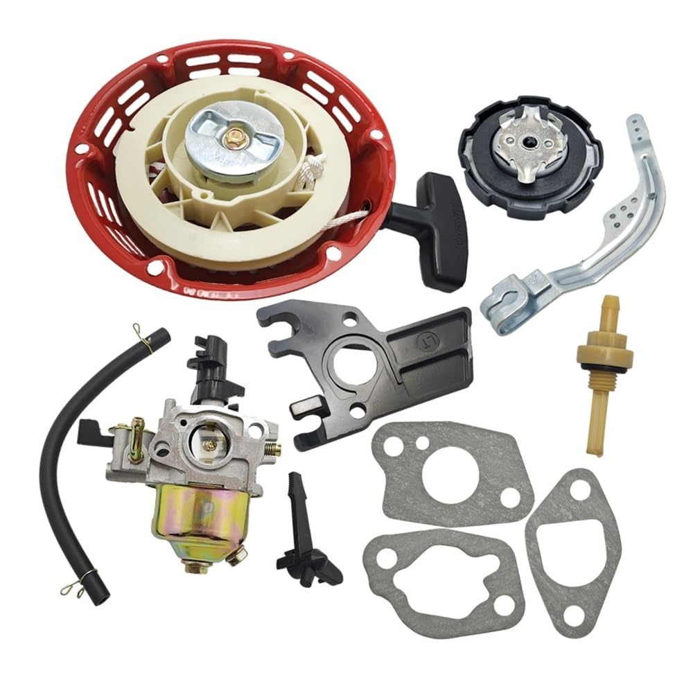 Carburateur GX160 avec lanceur à rappel et tiges de régulateur pour moteur 5.5 CV