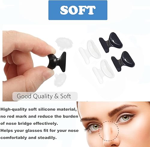 Miniatura 3 de Almohadillas nasales con bolsa de aire, forma de mariposa, almohadillas adhesivas para la nariz, almohadillas antideslizantes para la nariz, cómodas
