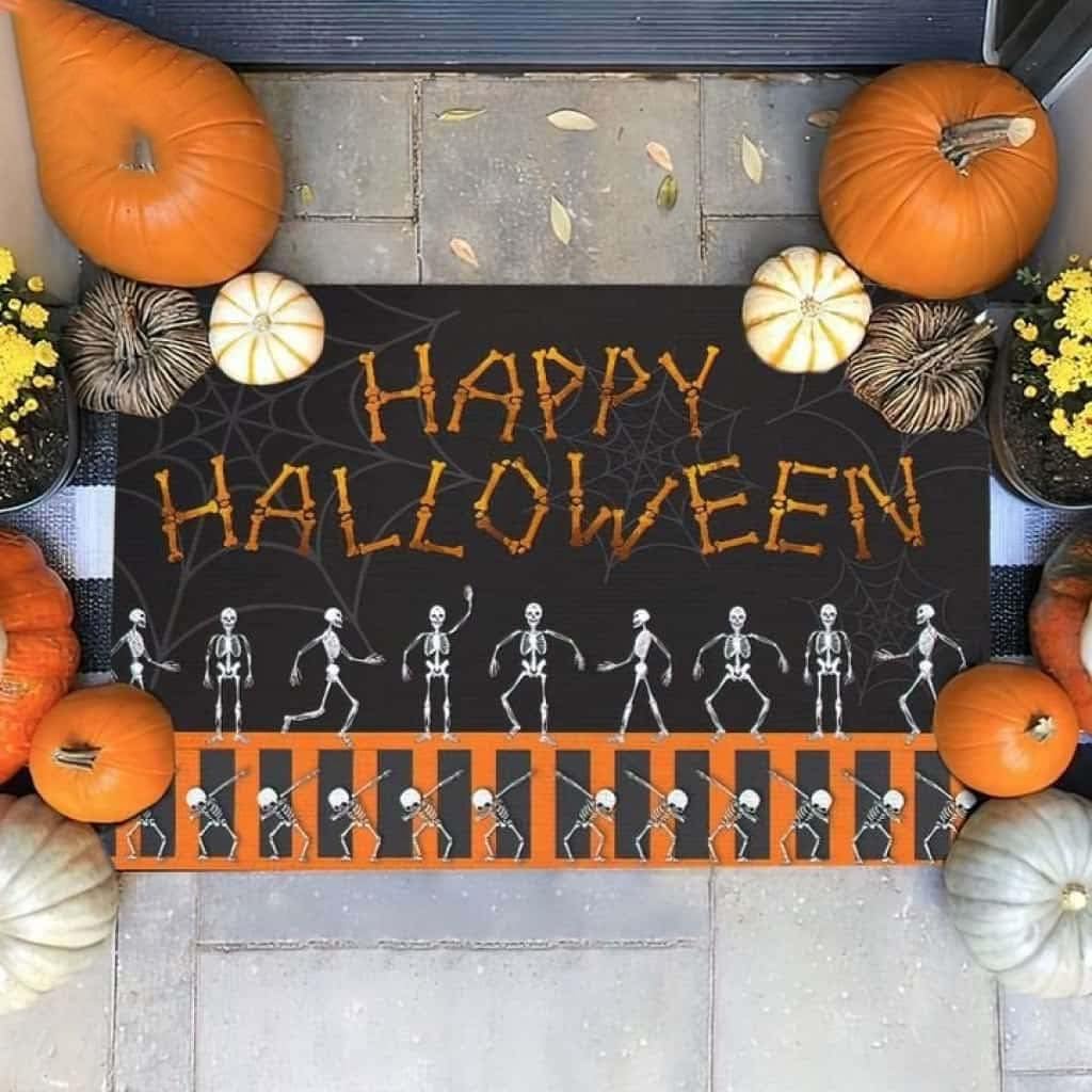 Paillasson extérieur entrée Halloween antidérapant et résistant aux intempéries