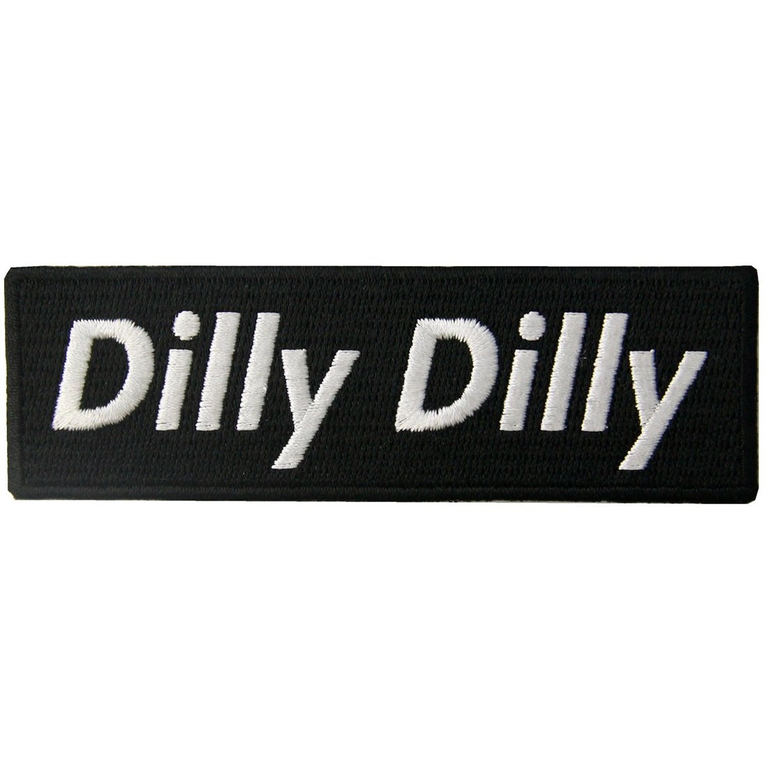 Dilly Dilly Patch Morale Funny Beer Embroidered Applique Iron On Sew On Emblem, White & Black