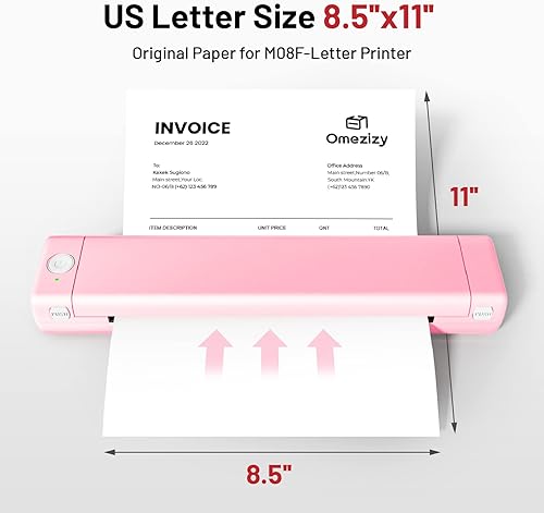 Miniatura 2 de Omezizy Papel térmico de letras estadounidenses papel de impresora térmica de 85 x 11 pulgadas compatible con Phomemo COLORWING Odaro Itari