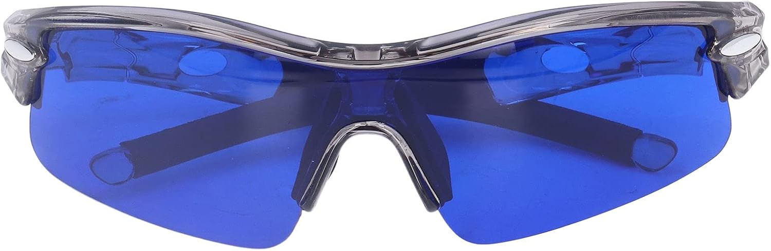 Golf Ball Finder Glasses, Polarized Blue Lens UV Proof Sun Protection Grass Filter with Glasses Cloth and Storage Bag, Ball Finding Filtering Sunglasses for Golfers(Grey) - Image 9