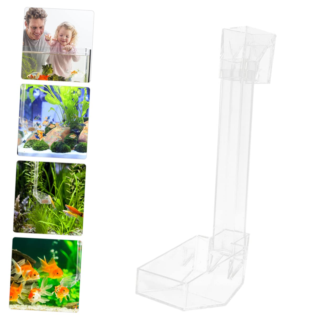 BESPORTBLE 3piezas Alimentador Acuario De Acrílico para Camarones Comedero Sinking para Peces Diseño Conveniente y Duradero para Acuarios y Peceras Fácil Instalación Ventosas Sin