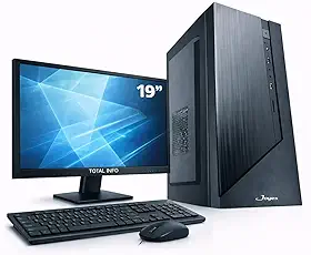 PC DESKTOP COMPLETO CPU 12ª I3 12100 16GB DDR4 SSD 240GB MONITOR 19'' BIVOLT WIFI