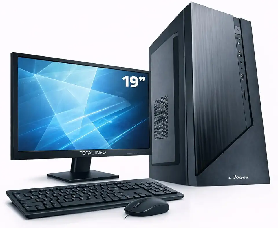 PC DESKTOP COMPLETO CPU 12ª I3 12100 16GB DDR4 SSD 240GB MONITOR 19'' BIVOLT WIFI