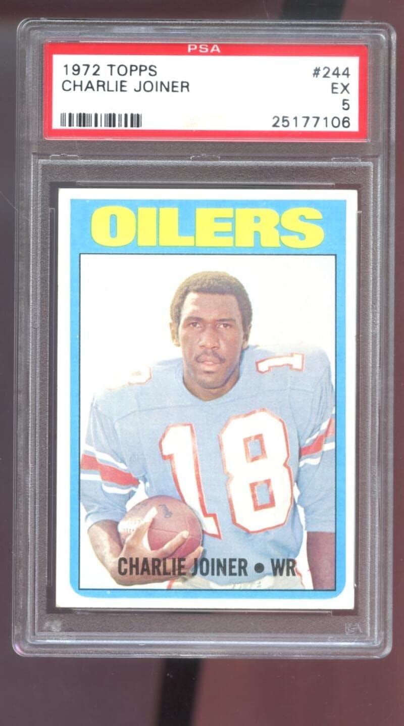 1972 Topps #244 Charlie Joiner ROOKIE RC PSA 5 Graded Football Card NFL Houston Oilers