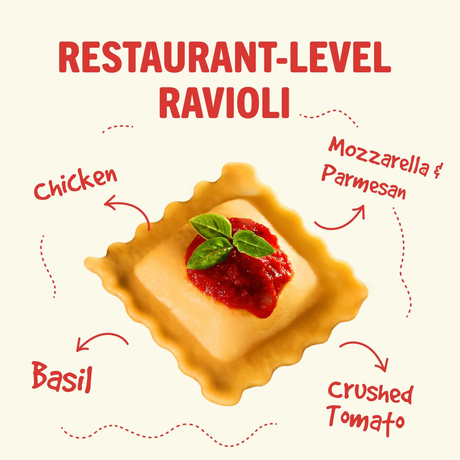 Ripi Chicken Parmesan Ravioli - Crushed Tomatoes, Mozzarella & Basil - Frozen Pasta Meal - Ready in Under 5 Minutes, 9oz packs (6 Pack, Chicken Parmesan)