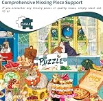 1000 Piece Puzzles for Adults,Cat Kitchen Fun Jigsaw Puzzle 1000 Pieces for Adults Seniors,Challenging Family Games Holiday Party Gifts -1:1 Poster Interlock Perfectly Letter on Back
