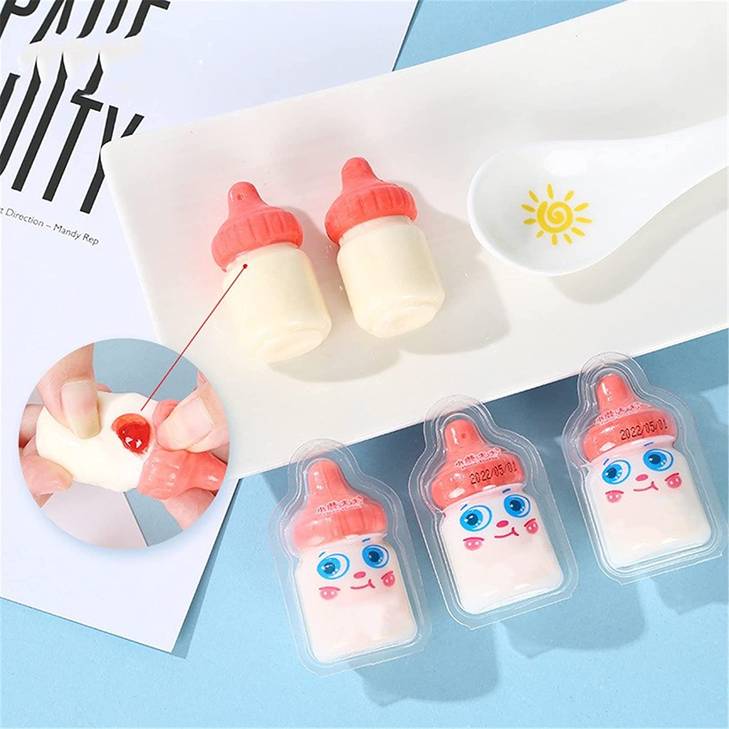 Amazon | YAYAMIYA 哺乳瓶グミ 50個セット バービーミルク ヨーグルト