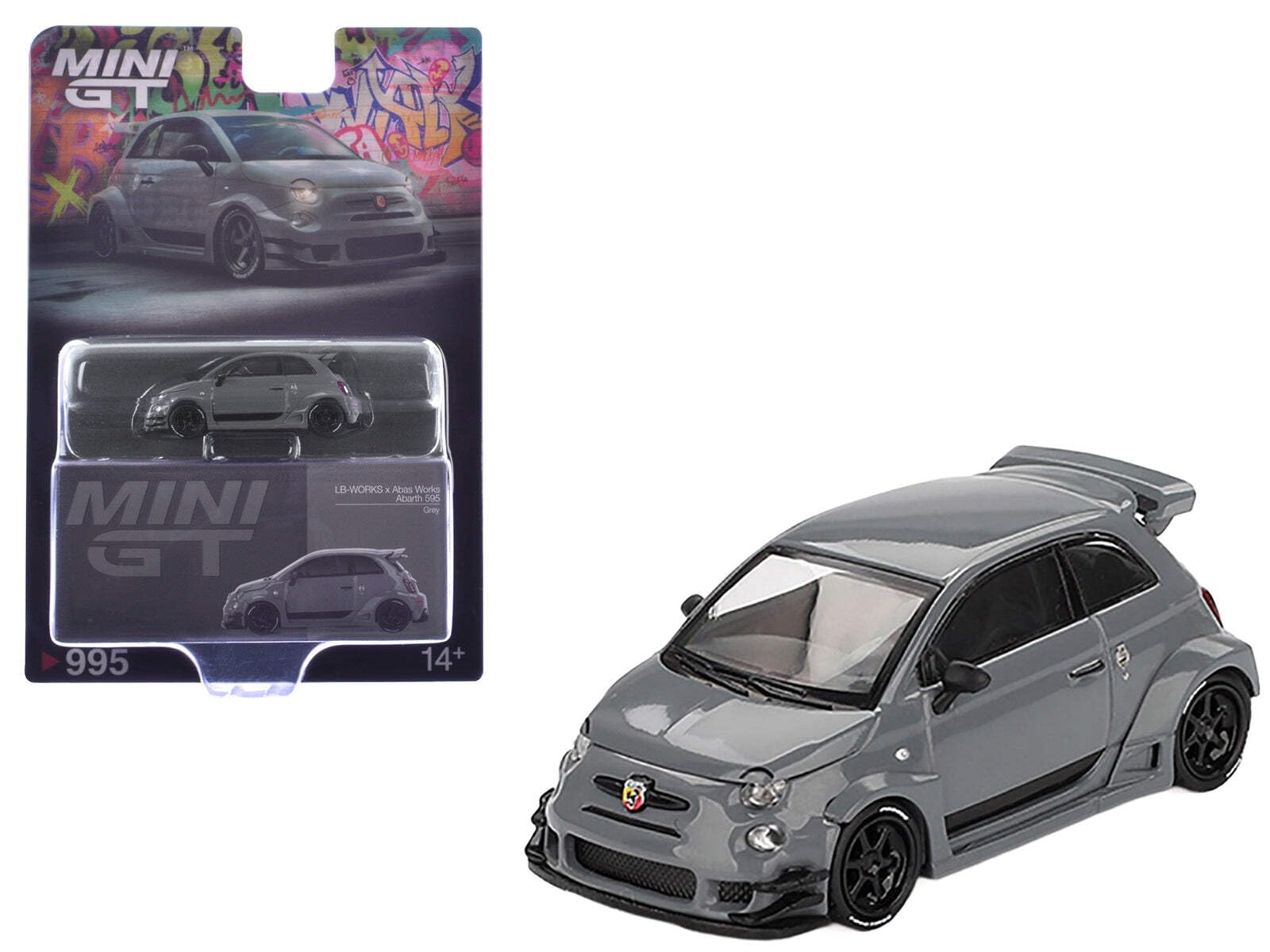 Amazon | MINI GT 1/64 アバルト 595 LB-WORKS x Abas Works グレー