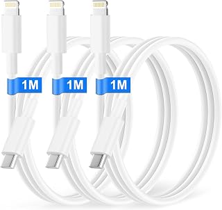 USB C Lightning Cable 1m 3 Pack [Apple MFi Certified] i-Phone Charging Cable USB C Cable Type C to Lightning Fast Charging Cable for Apple Phone 14 Pro Max/14 Plus/13/12/11/Mini/XR/XS/X/SE