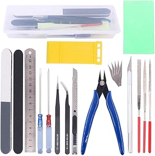 Gundam Kits Tools Esoca Bandai Gundam Model Tool Kit Gundam Modeling Tools Gunpla Tools Kit Gundam Modeler Basic Tools Craft Set for Airplane Car Model Hobby Building, 16 Pack