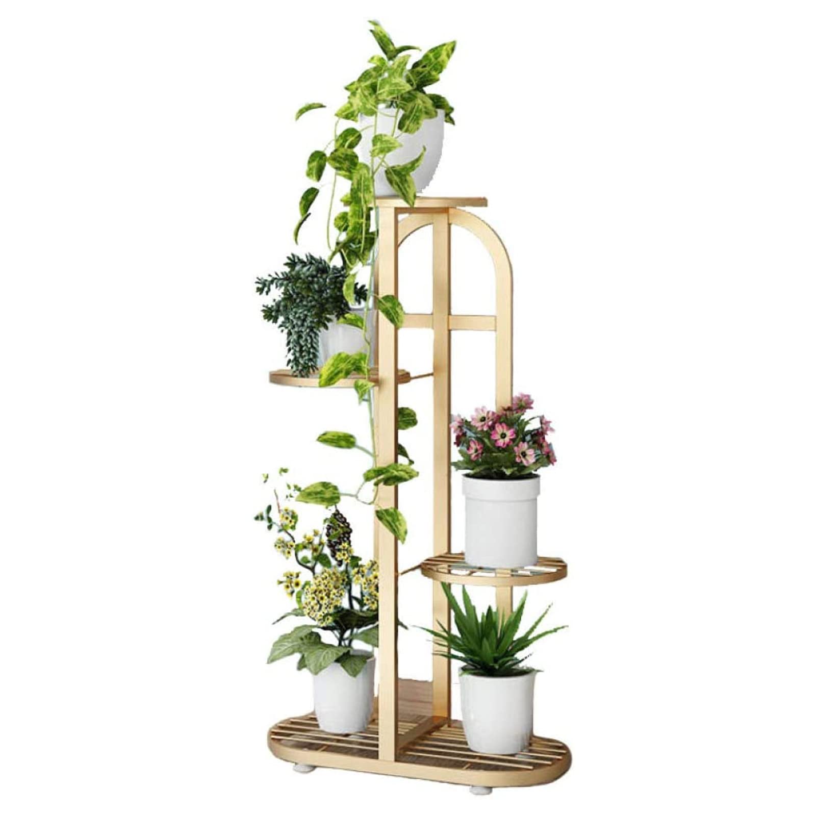YUANCHUTOP 4/5/6/7/8 Tier Metal Plant Stand, Flower Stand Multiple Flower Pot Holder Shelves Planter Rack Storage Organizer Display Metal Pot Rack, Display Shelf for Home, Balcony,White,8floors