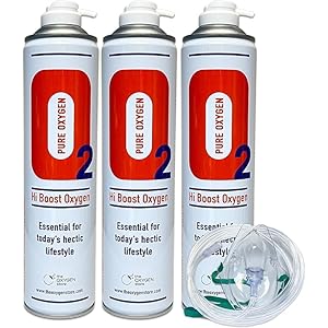 Hi Boost Oxygen 30l in 3 cans Pure Oxygen.