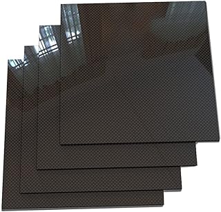 1pcs 400mmÃ—500mm 3K Carbon Fiber Plate Sheet High Strength Carbon Board Panel 0.22mm 1mm 1.5mm 2mm 2.5mm 3mm 4mm 5mm Thickness (Color : Plain Glossy, Size : 3mm)