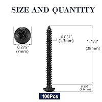 Vista 56 de Tornillo de madera #7 x 3/4 pulgadas, 100 unidades, 18-8 (304), cabeza de acero inoxidable, tornillos autorroscantes rápidos para paneles de yeso