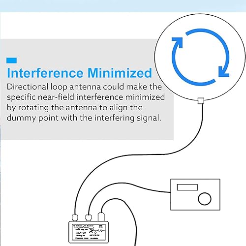 Miniatura 4 de K-180WLA Antena de recepción de banda ancha de lazo activo 100kHz-180MHz 20dBi SDR Radio Antena lazo pequeño lazo de onda corta antena