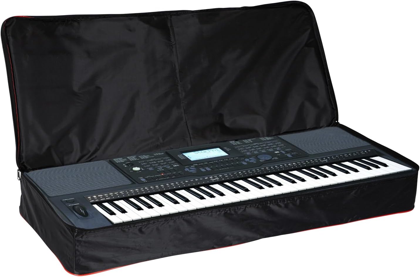 61 Key Keyboard Gig Bag Case, Portable Keyboard Piano Bag with Water-Resistant 600D Oxford Fabric and Protective 10mm Cotton Padding for Travel and Storage
