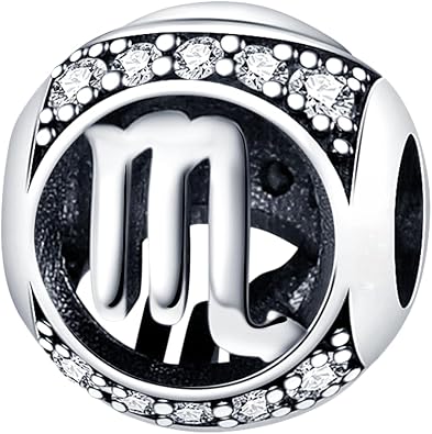 Silver Charms for Pandora Bracelets and Necklaces 12 Horoscope Pendant for Women Jewelry Gifts
