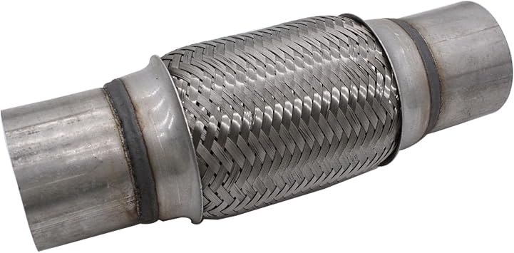 Exhaust Flex Pipe 2.5 x 6 Stainless Steel Heavy Duty Exhaust Flex Pipe, Double Braid Exhaust Flex Tube, Overall Length 10" OL