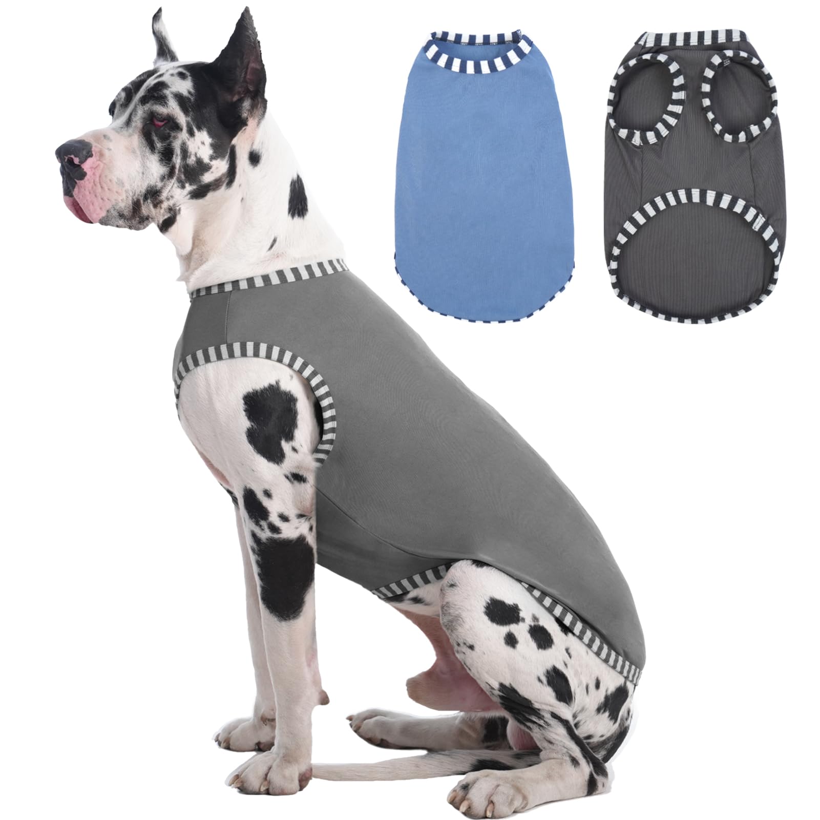 Katzinst 2 Pack Dog Shirt,Grey Blue Sweatshirt