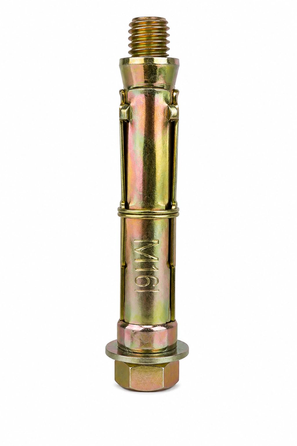 Heavy Duty Metal Rawl Bolt Screw Type for Concrete Walls Mounting Shelves Cabinets, Ceiling Color Gold, Anchor Fasteners,Size M16 fasteners, Pack of 1 PCS (Gold)-image-20