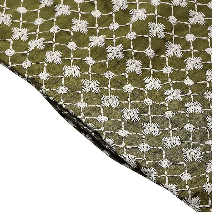 Men's 100% Cotton Blend Embroidered Only Kurta4