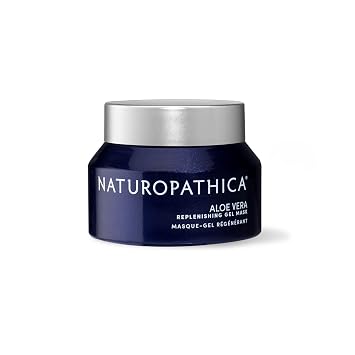 Naturopathica Aloe Vera Replenishing Gel Mask، Hydrating Face Mask غني بمضادات الأكسدة ، مبرد الوجه إلى الهدوء والسكينة الحساسة للتهدئة ، 1.69 أونصة سائلة