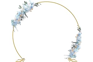 Fomcet 8Ft Balloon Arch Gold Frame