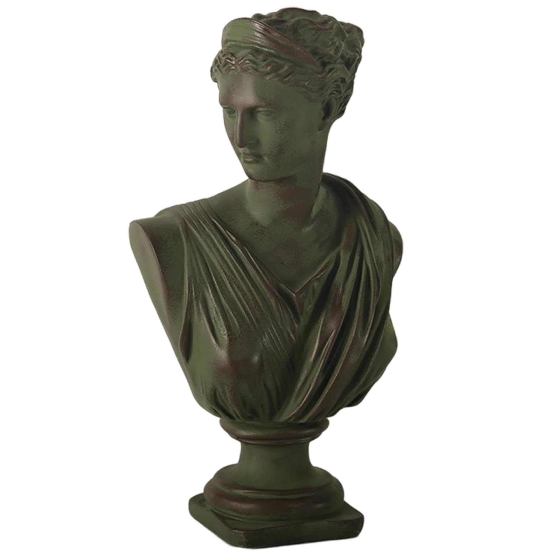 Sculpture en résine figurines de Diane avec finitions soignées style marbre classique
