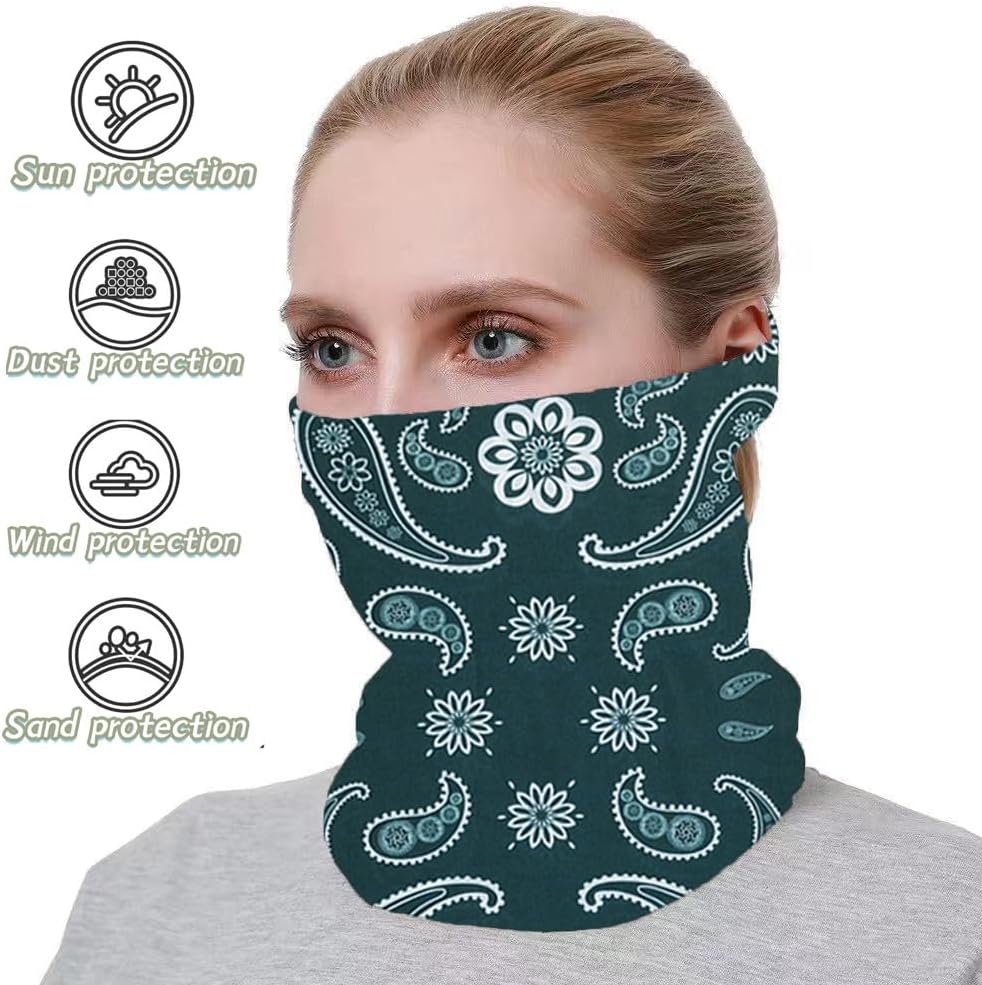 Neck Gaiter Face Cover Bandana Mask Scarf, Breathable Sun& Dust-proof for Cycling Running Fishing Hiking image 2