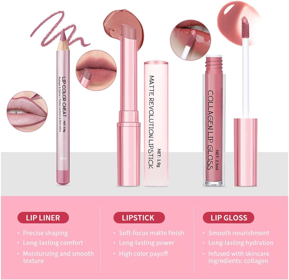 Elunalabs Lip Volume Hack Trio,3-in-1 Lip Transformation, Create a Dewy (Nude-Pink) - Image 5