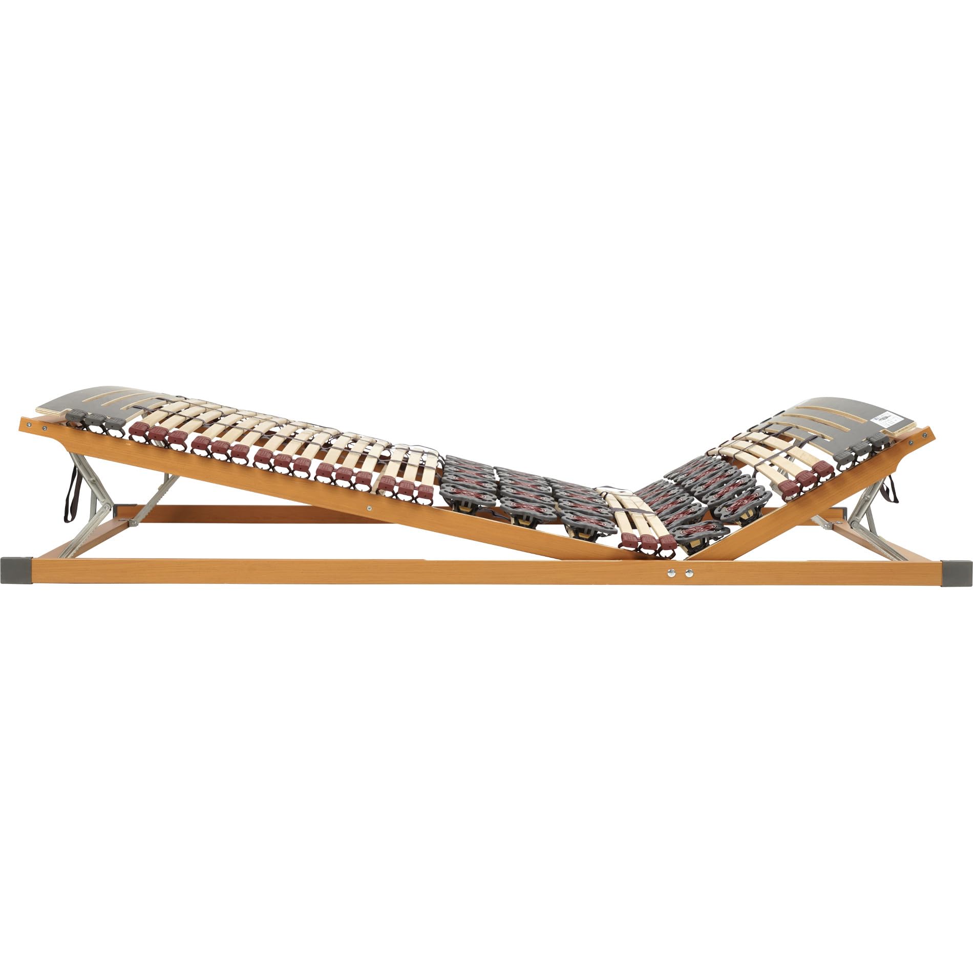 FMP | 7 Zonen Teller-Leisten Lattenrost Rhodos | Komfort | 90x210 cm | Kopf- und Fußteil verstellbar | TÜV/GS Zertifiziert | fertig montiert