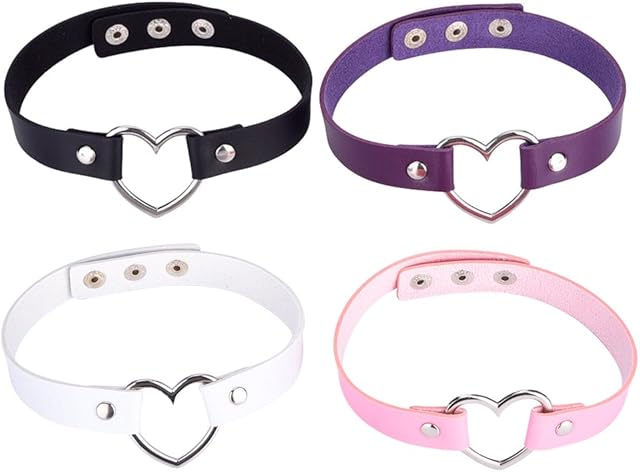 Mudder Vintage Collar Heart Choker Necklace Set, 4 Pack