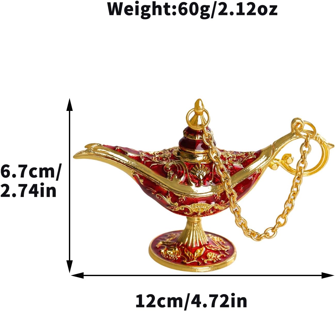 6pcs Ucubwfu Aladdin Magic Genie Lamp, Craft Ornament Aladdin Lamp, Divine Lamp Ornament Tabletop Decoration for Wedding Party