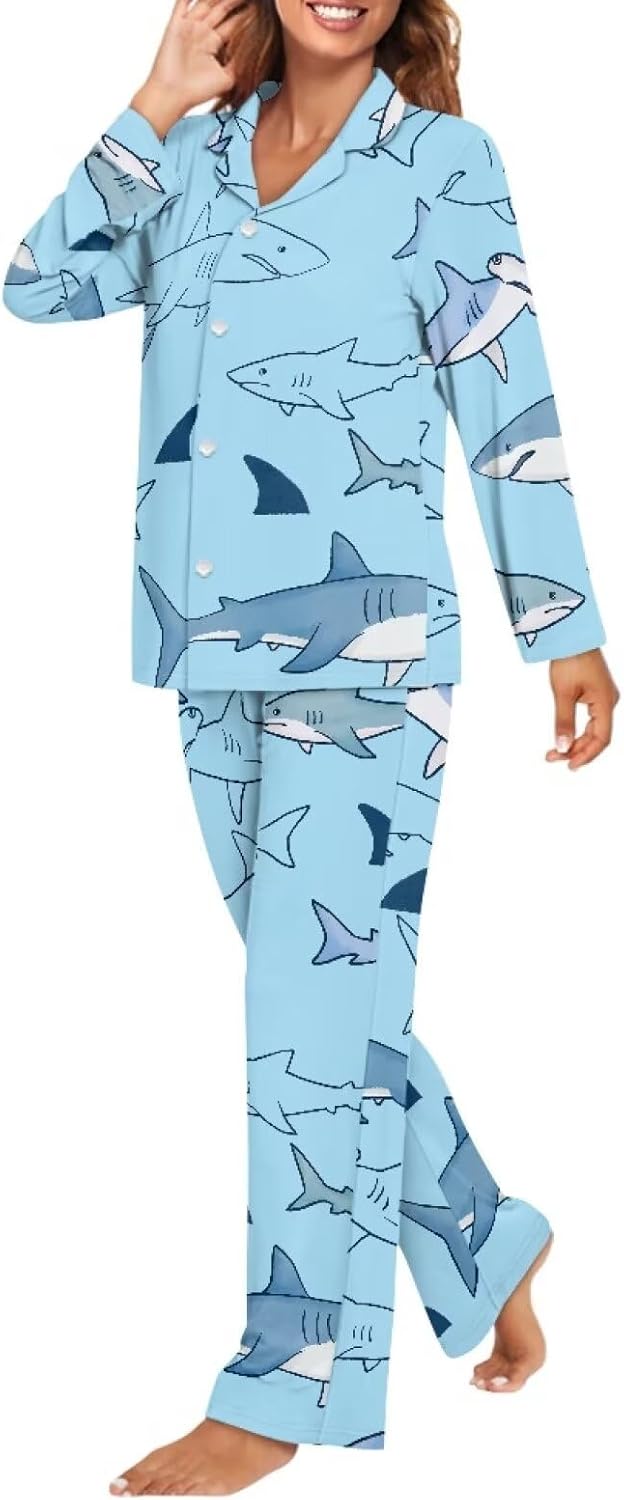 Women's Soft Comfy Pjs 2Pcs, Short Sleeve Top Long Pants Loose Sleepwear Loungewear Casual Outfits Sets for Home