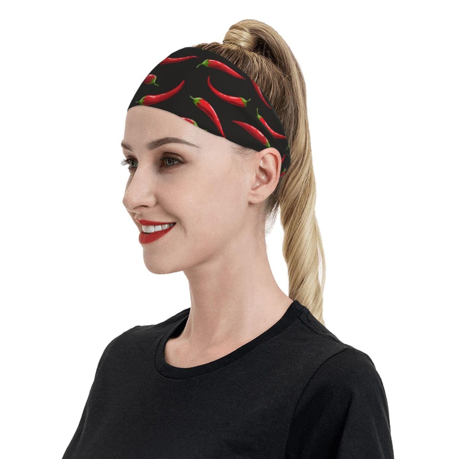 errtavt Red Hot Chili Pepper Men Sports Sweatbands Women Elastic Sweat Band Sports Headband for Athletic Cycling Running