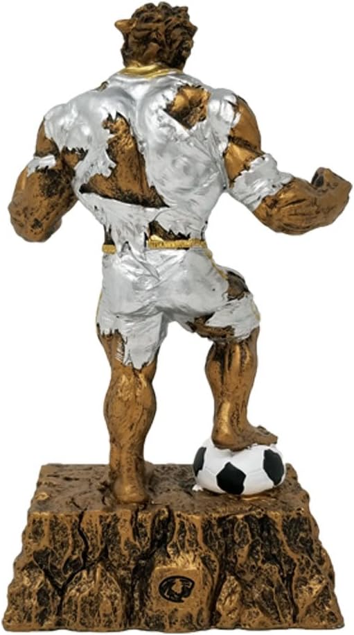 Decade Awards Monster Soccer Trophy - Custom Engraved Triumphant Fútbol Beast Award - Celebrate Field Supremacy with This Hulking Soccer Monster - Customize Now (7 Inch)