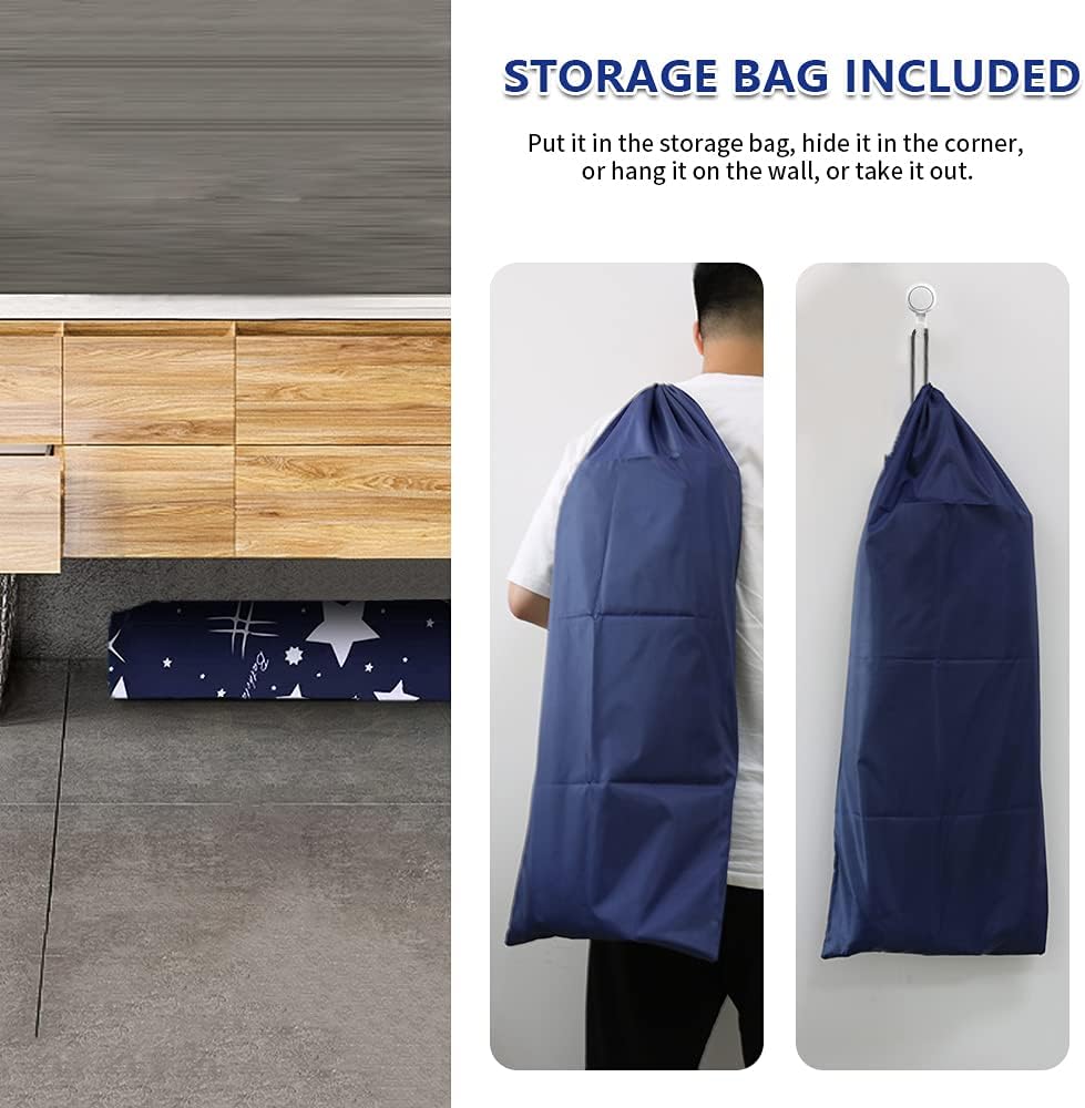 BESTHLS Folding Portable Bathtub & Bathtub Tray Caddy for Adult Luxury Bath Shower Stall (Stars)