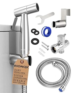 Handheld Bidet Sprayer Kit - Adjustable Water Pressure Jet for Toilet Bidet for Toilet Easy Installation Quality Stainless