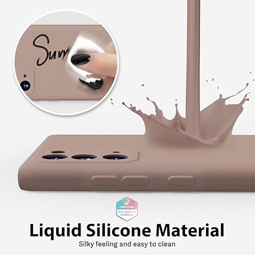 Miniatura 4 de oakxco Funda de silicona líquida para Samsung Galaxy Note 20 5G, bonita funda de gel de TPU suave delgada y delgada de goma suave para mujeres y