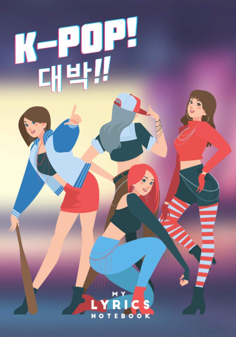 K-Pop - My Lyrics Notebook: 100 pages to write the lyrics of your favorite songs in Hangul and in English | Ideal for learning Korean with K-Pop